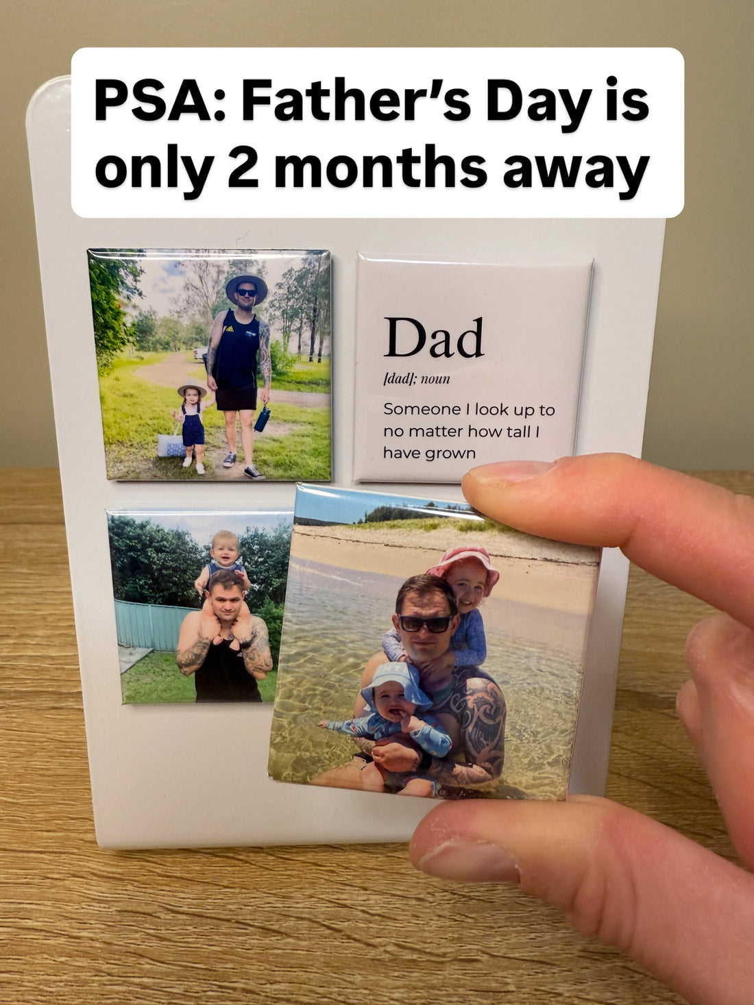 Personalised Father's Day Photo magnet gift