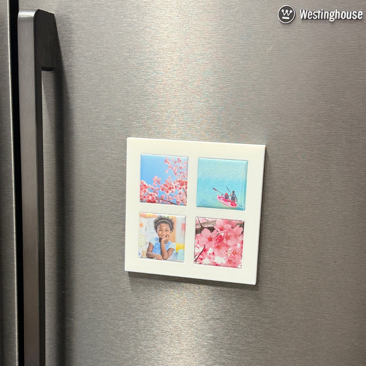 4 Image Magnetic Frame (5cmx5cm Magnets)