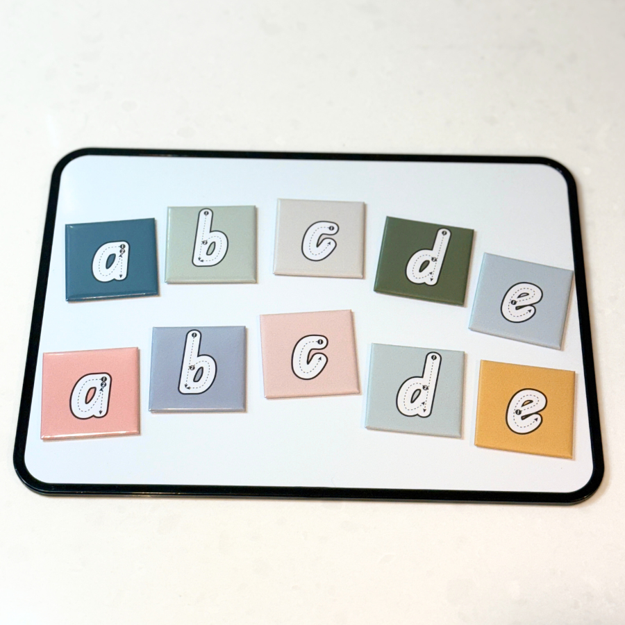 Name Writing Tiles Write & Wipe Name Tiles – Educational Magnetic Letters for Kids – Still ...