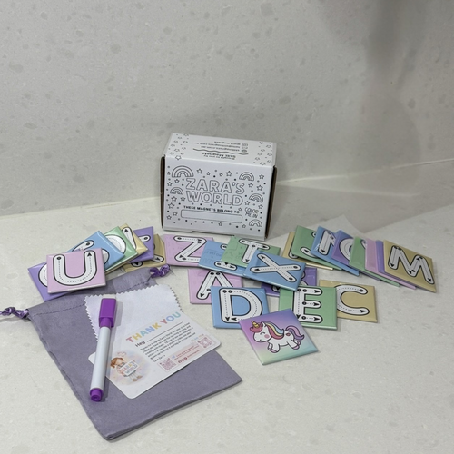 Write & Wipe Magnetic Tiles - complete Alphabet