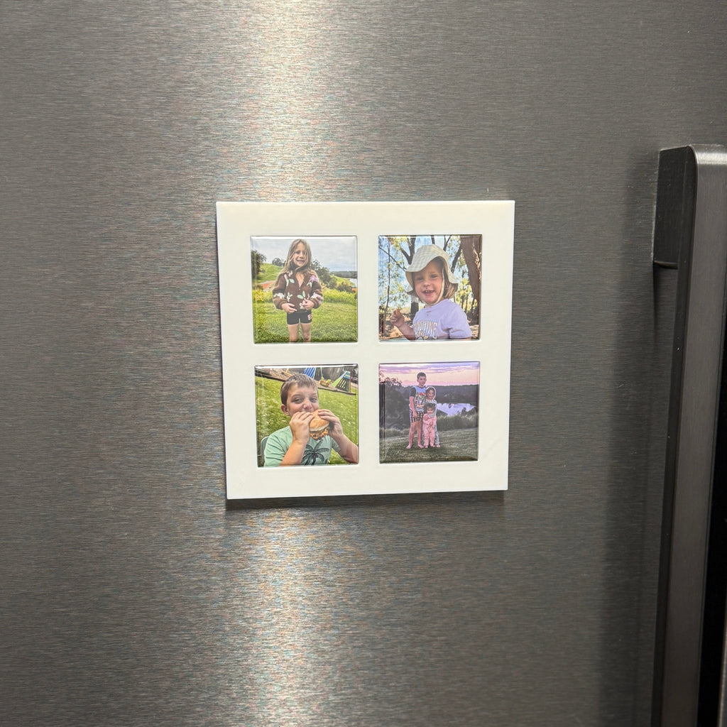 Magnetic Photo Frame Gift Set with 4 Custom Magnets