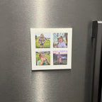Magnetic Photo Frame Gift Set with 4 Custom Magnets