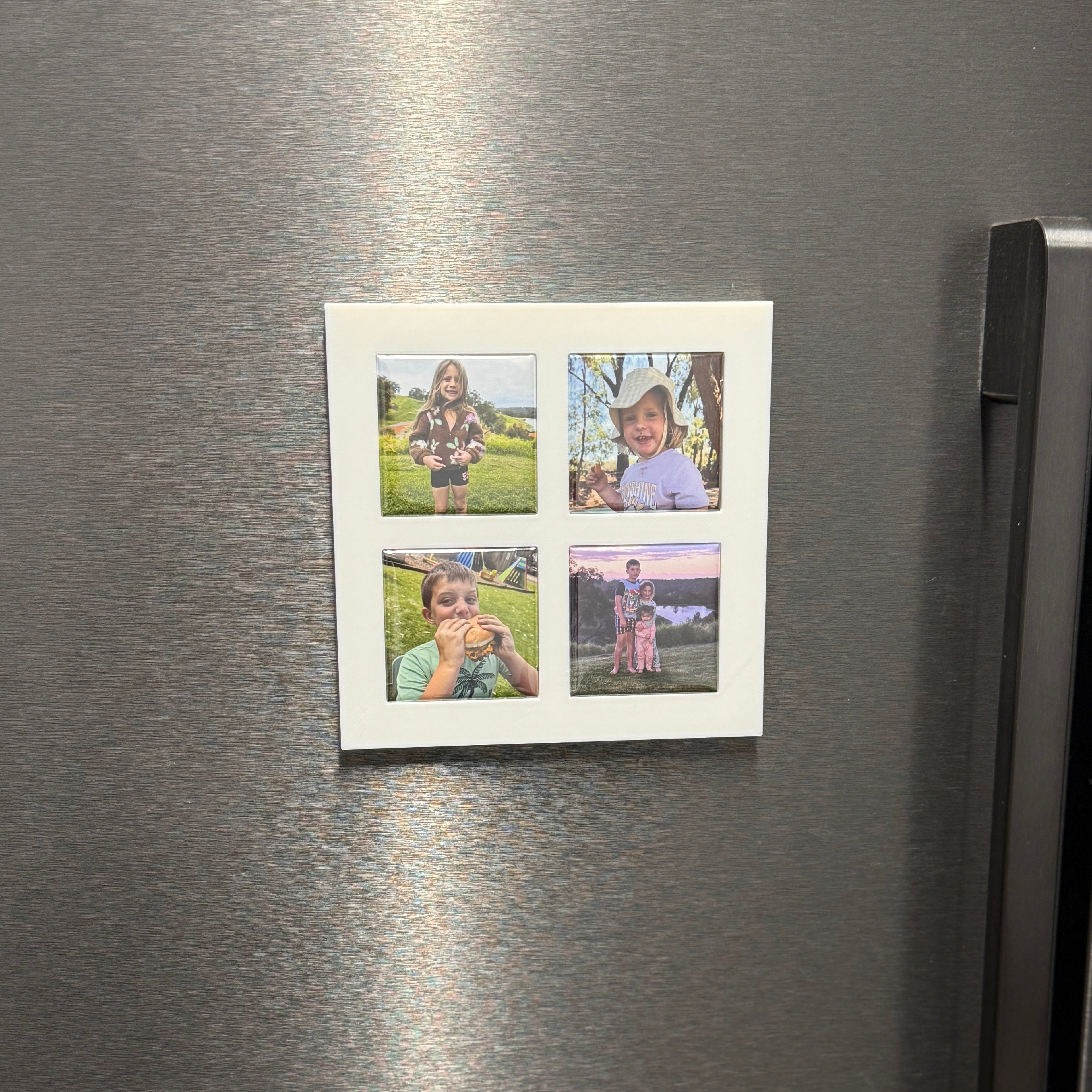 Magnetic Photo Frame Gift Set with 4 Custom Magnets