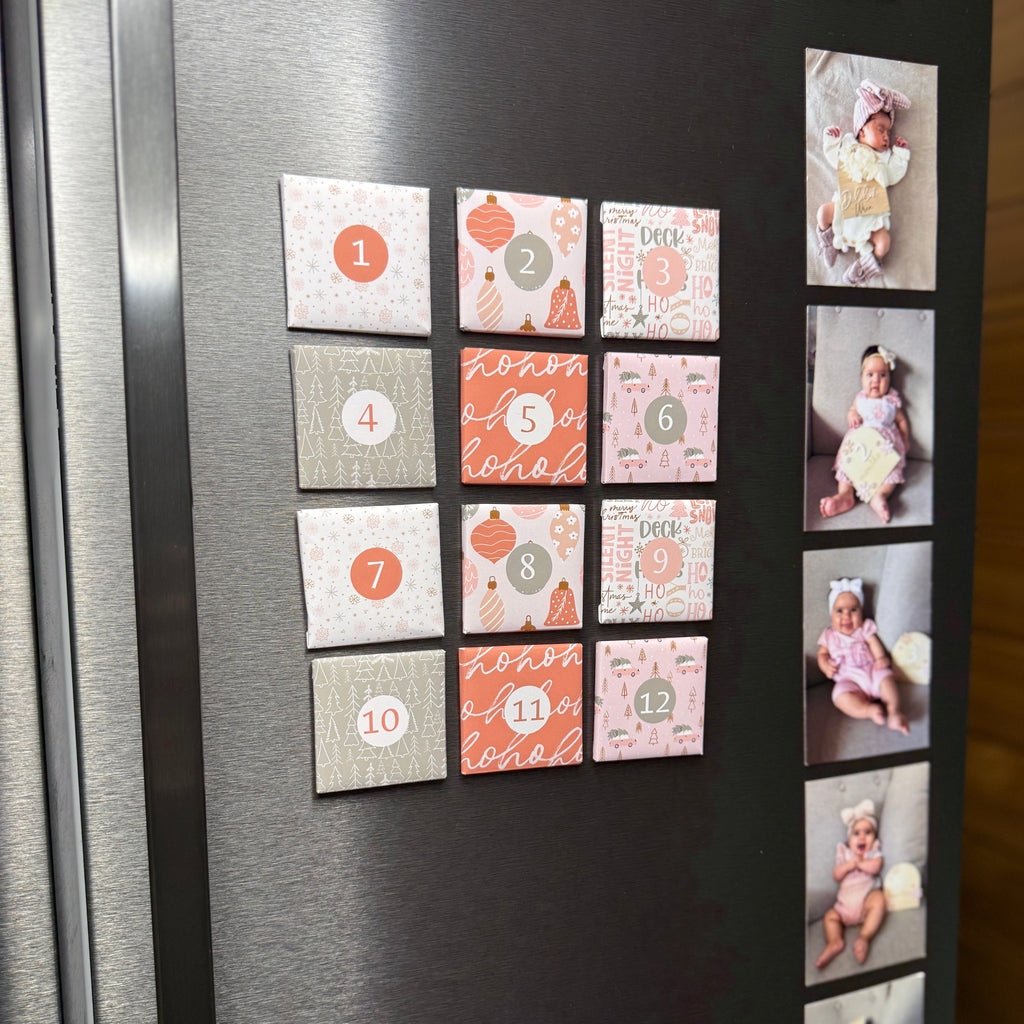 12 Days of Christmas Advent Calendar – 12 Custom Photo Magnets