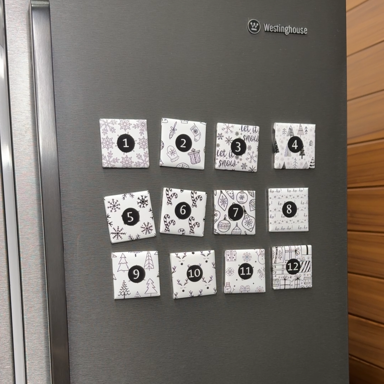 12 Days of Christmas Advent Calendar – 12 Custom Photo Magnets